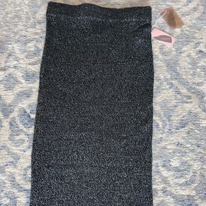 Shimmer silver black skirt